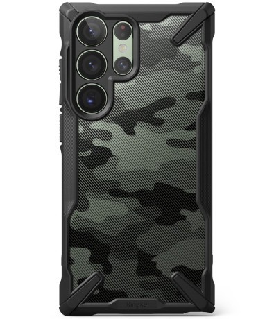 Оригінальний чохол Ringke Fusion X Design durable для Samsung Galaxy S23 Ultra - Camouflage black