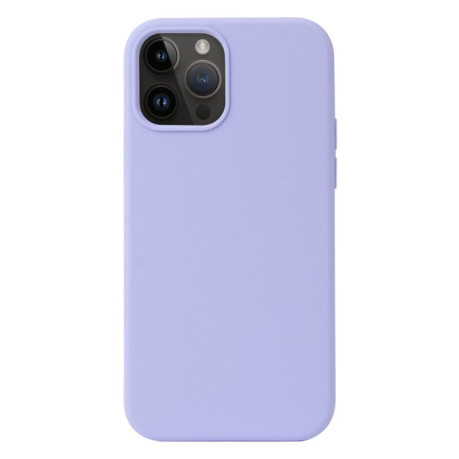 Силиконовый чехол Solid Color Liquid на iPhone 15 Pro Max - фиолетовый