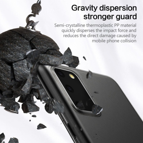 Ультратонкий чехол Baseus Wing на Samsung Galaxy S20 Plus - черный
