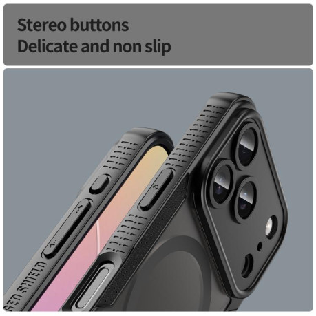 Противоударный чехол Armor Glaze MagSafe Magnetic для iPhone 17 Pro - черный