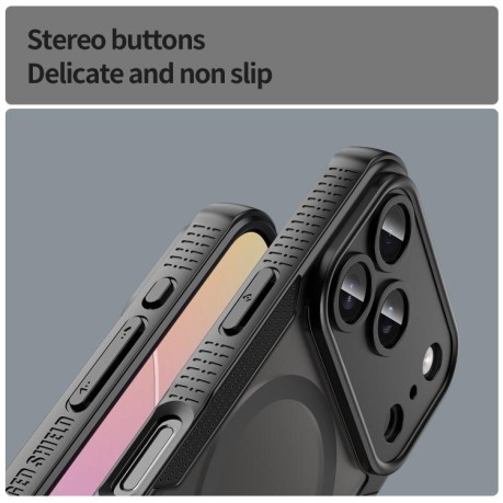 Протиударний чохол Armor Glaze MagSafe Magnetic для iPhone 17 Pro Max - чорний