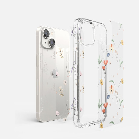 Чехол Ringke Fusion Design Armored Case Cover with Gel Frame  для iPhone 14 Plus - Dry flowers