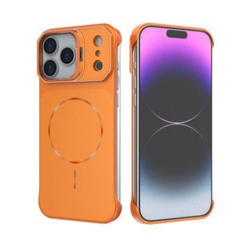 Чехол Frameless Half-Wrapped PC Magnetic без рамки на iPhone 18 Pro Max — оранжевый
