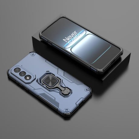 Противоударный чехол Metal Kickstand TPU Hybrid PC на OnePlus Ace 5 Ultra / Nord 5 - синий