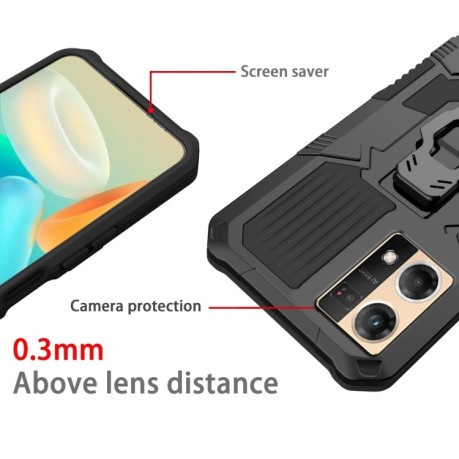 Противоударный чехол Armor Warrior для OPPO Reno7 4G - черный