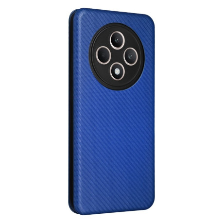 Чохол-книжка Carbon Fiber Texture на OPPO Reno12 F/12 FS 5G/4G - синій