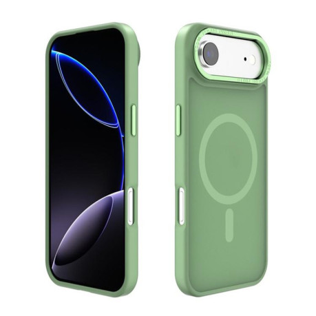 Протиударний чохол Kalebol Metal Lens Frame MagSafe Frosted PC для iPhone Air - зелений