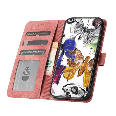 Чохол-книжка Embossed Butterfly для Motorola Moto G75 - рожевий