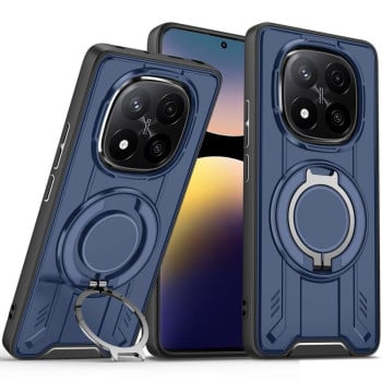 Ударозахисний чохол Rotating Ring Holder Magnetic MagSafe Xiaomi Redmi Note 14 Pro 4G - синій