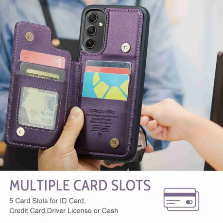 Чохол CaseMe C22 Card Slots Holder RFID Anti-theft для Samsung Galaxy A54 5G - фіолетовий