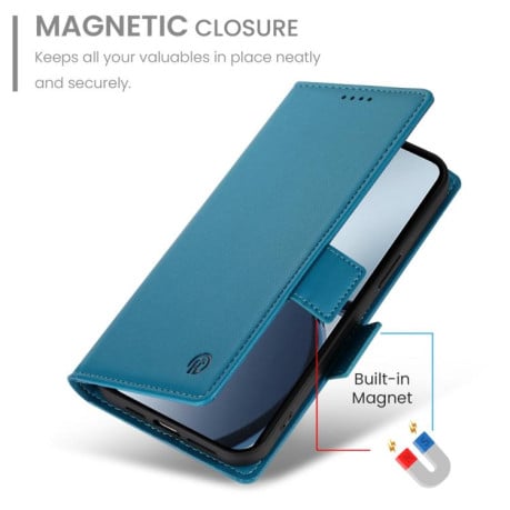 Чохол-книжка Side Buckle Magnetic Frosted Leather на Realme C75 / Realme 14x - синій