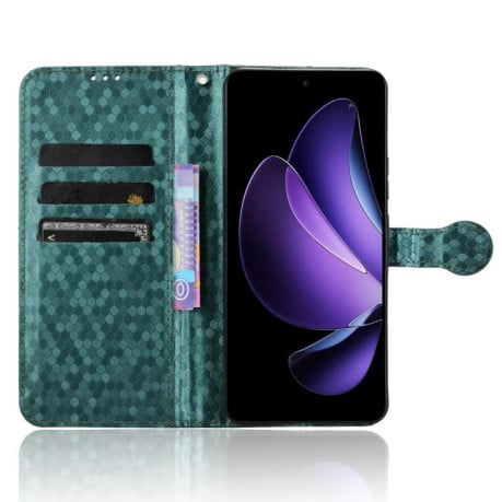 Чохол-книжка Honeycomb Dot для OPPO Reno13 F /Reno13 FS 4G/5G - зелений