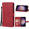 Чехол-книжка EsCase Leather для Samsung Galaxy S23 FE 5G - красный