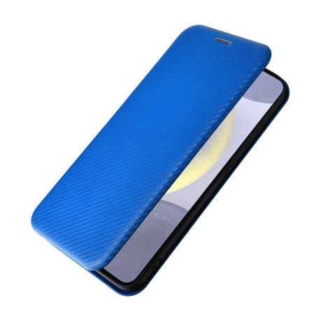 Чохол-книжка Carbon Fiber Texture на Samsung Galaxy S25+ 5G - синій