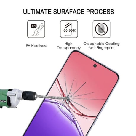 Захисне скло 9H HD 3D Curved Edge (Full Glue) на OPPO A5 Pro 5G - чорне