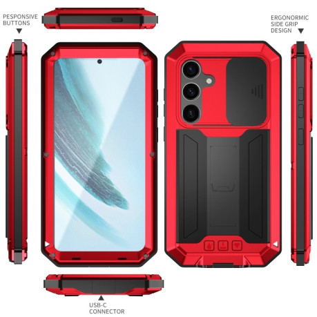 Противоударный чехол R-JUST Sliding для Samsung Galaxy S24+ 5G - красный