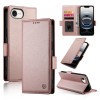 Чохол-книжка Side Buckle Magnetic Frosted Leather для iPhone 16e - рожеве золото