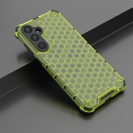 Противоударный чехол Honeycomb на Samsung Galaxy A55 - зеленый