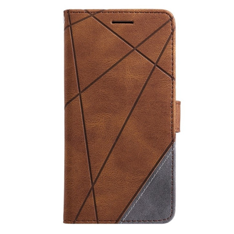 Чохол-книжка Skin Feel Splicing для iPhone 16 Pro Max - коричневий