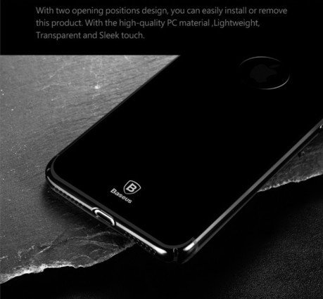 Пластиковый Глянцевый Чехол Baseus Glitter Case Jet Black для iPhone 7 Plus/8 Plus