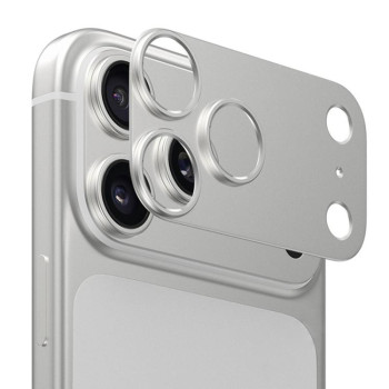 Захист камери (без лінз) Kalebol Metal Hollow Lens Protection Ring на iPhone 18 Pro Max — сріблясте