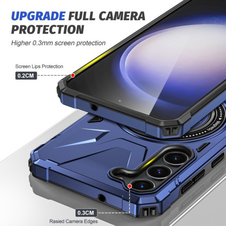 Протиударний чохол HTM MagSafe Magnetic Shockproof with Ring Holder для Samsung Galaxy S25+ 5G - синій