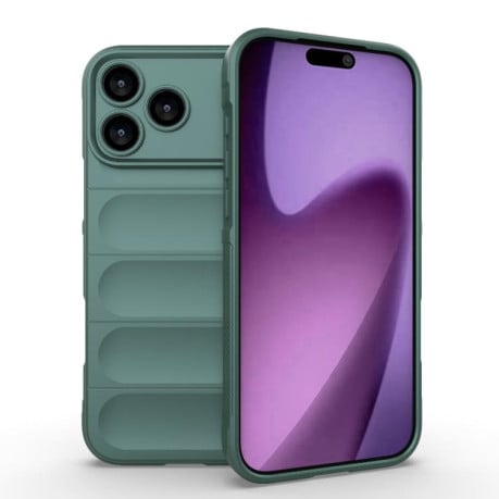 Силіконовий чохол Magic Flannel на iPhone 17 Pro Max - зелений