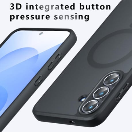 Противоударный чехол Armor Precise Hole гибрид твердого и мягкого материала на Samsung Galaxy S25 FE 5G - черный