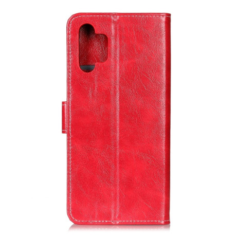 Чехол-книжка Magnetic Retro Crazy Horse Texture на Samsung Galaxy A32 4G- красный