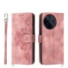 Чохол-книжка Skin-feel Flowers Embossed для Realme 11 4G  - рожевий