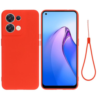 Силіконовий чохол Solid Color Liquid Silicone на OPPO Reno 8 5G - червоний