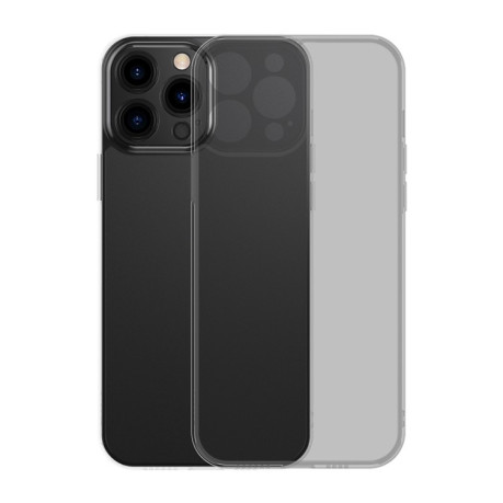 Чехол Baseus Frosted Glass для iPhone 13 Pro Max - темно-прозрачный