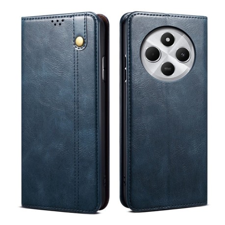 Чехол-книжка Simple Wax Crazy Horse для Xiaomi Redmi 14C 4G/Poco C75/Redmi A4 5G - синий