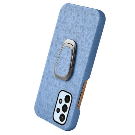 Противоударный чехол Honeycomb Ring Holder для Samsung Galaxy A23 4G - голубой