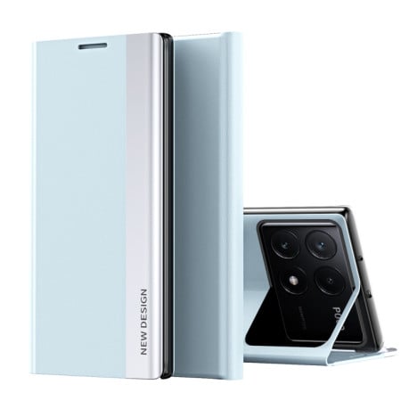 Чехол-книжка Electroplated Ultra-Thin для Xiaomi Poco F6 Pro - синий