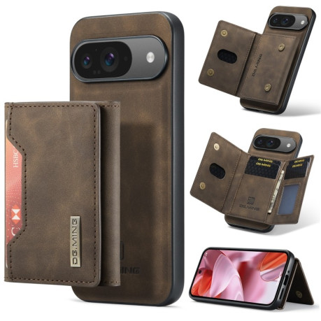 Чохол DG.MING M2 Series 3-Fold Multi Card Bag + Magnetic для Google Pixel 9/9 Pro - кавовий