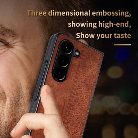 Противоударный чехол ANS 3D Skin Feel для Samsung Galaxy Fold 6 - фиолетовый