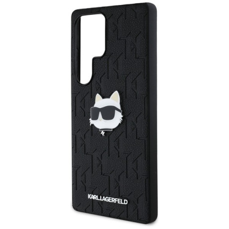 Оригінальний чохол Karl Lagerfeld Leather Monogram Pin Logo Choupette Head для Samsung Galaxy S25 Ultra - Black
