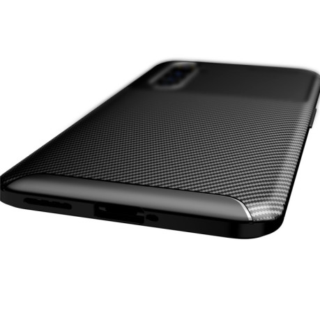 Ударозахисний чохол HMC Carbon Fiber Texture на Realme X50 Pro - чорний