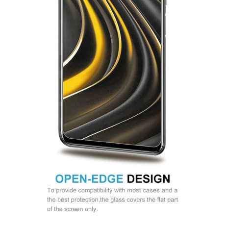 Защитное стекло 0.26mm 9H 2.5D на Xiaomi Poco M3 - прозрачное