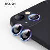 Защитное стекло на камеру ENKAY 9H Aluminium для iPhone 15 / 15 Plus - разноцветное
