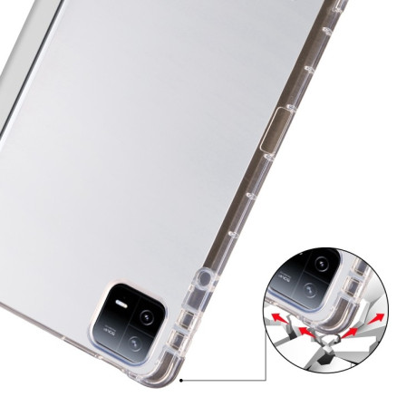 Чохол-книжка 3-fold Clear TPU Smart Leather Tablet Case with Pen Slot для iPad Pro 11 2024 - сірий