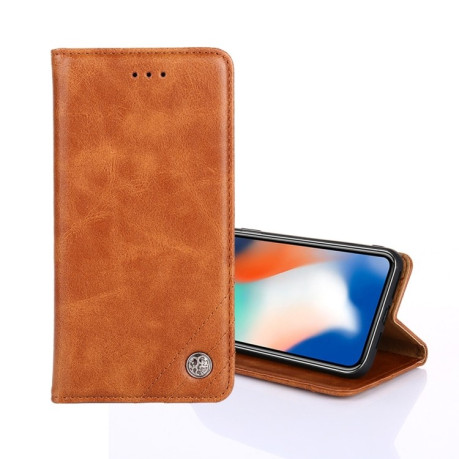 Чохол-книжка Non-Magnetic Retro Texture для Samsung Galaxy M53 5G - коричневий