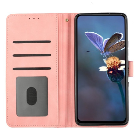 Чохол-книжка Flower Embossing Pattern для Xiaomi Redmi Note 14 4G - рожевий