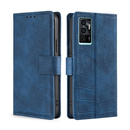 Чехол-книжка Skin Feel Crocodile Texture для Vivo V23e / S10e - синий