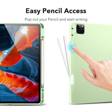 Чехол-книжка ESR Rebound Pencil Series на iPad Pro 12.9 (2021) - зеленый