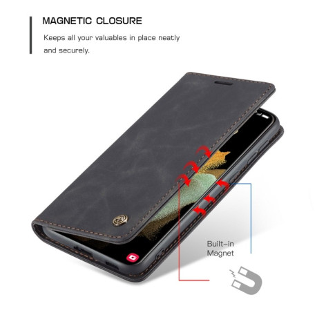 Чехол-книжка CaseMe-013 Multifunctional на Samsung Galaxy S21 Ultra - черный