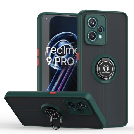 Противоударный чехол Q Shadow 1 Series для Realme 9 Pro - темно-зеленый