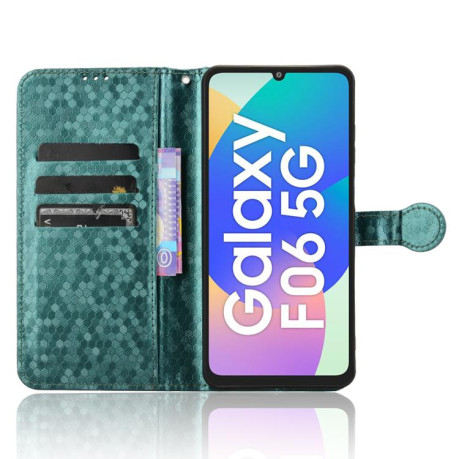 Чехол-книжка Honeycomb Dot для Samsung Galaxy M06 5G - зеленый