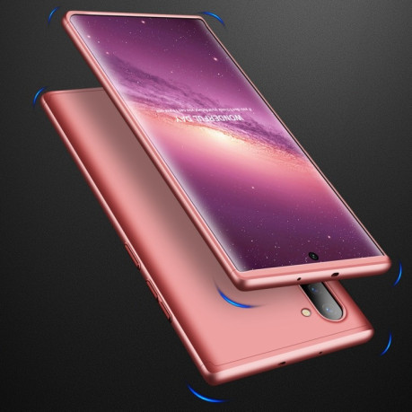 Протиударний чохол GKK Three Stage Splicing Full Coverage на Samsng Galaxy Note10 - рожеве золото